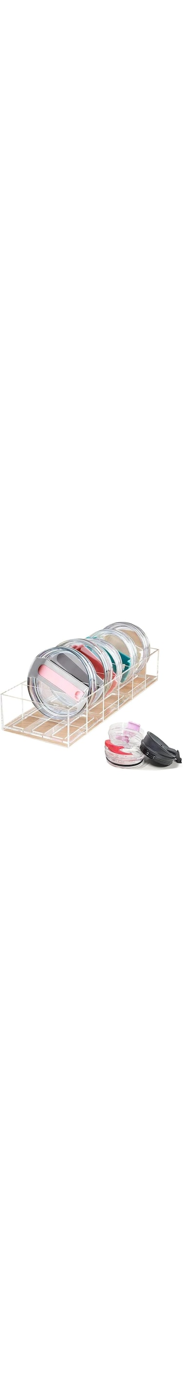 CENXI Acrylic Tumbler Lid Organizer, for Stanley Cup Accessories, Cabinet Pantry Kitchen Organizers and Storage Bins for Stanley 40 oz Tumbler, Simple Modern Lid,