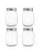 Glass Regular Mouth Mason Jars, 16 oz Clear Glass Jars with Silver Metal Lids for Sealing, Canning Jars for Food Storage, Overnight Oats, Dry Food, Snacks, Candies, DIY Projects (4PACK)