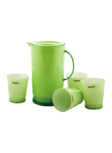 4-Piece Glass With Water Jug Assorted Color