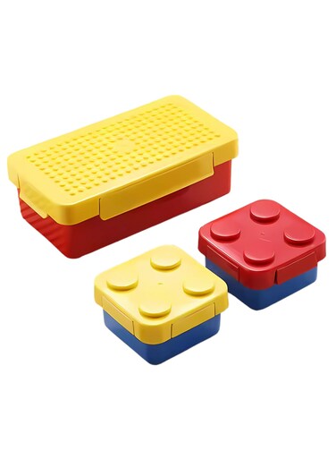 Stackable Bento Lunch Box for Kids - Dishwasher &amp; Freezer Safe, BPA-Free Lunch Containers for Toddlers, Ideal for School &amp; On-the-Go Meals, Durable Lunch Box for Kids 1080ml (Yellow New)