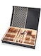 24 Piece Stainless Steel Cutlery Set with Sleek Mirror Finish Includes Knives Forks Spoons and Teaspoons for Dinner and Gift Use