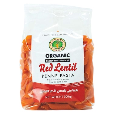 Organic Larder Vegan Red Lentil Penne Pasta, 300g