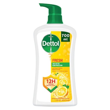 Dettol Fresh Shower Gel &amp; Body Wash, Citrus &amp; Orange Blossom, 700ml