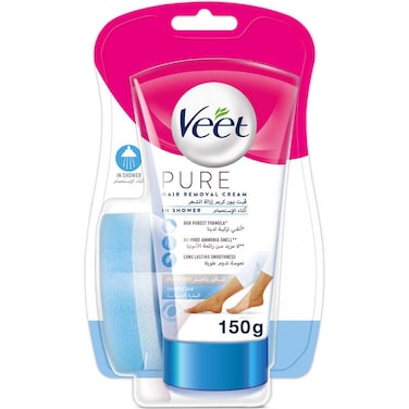 Veet Pure In Shower Hair Removal Cream For Sensitive Skin, 150g