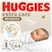 Huggies Extra Care Newborn Baby Diapers, Size 1 (Up to 5 kg), Jumbo Pack, 64 Diapers