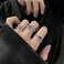 Ladies Light Luxury Snake Shaped Diamond Open Ring, Specification:J3555