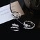 Ladies Light Luxury Snake Shaped Diamond Open Ring, Specification:J3555