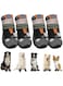 4pcs，Protective Dog Boots, Non-Slip Rubber Paw Protector, Breathable Summer Shoes for Large Medium Small Dogs, Grey and Orange (#2 (width 1.57 inch) for 26-33 lbs)