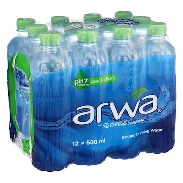 Arwa Low Sodium Bottled Drinking Water 500ml Pack of 12