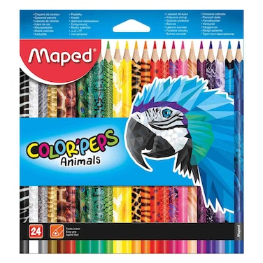 Maped Color' Peps Animal Printed Pencil, 24 PCS
