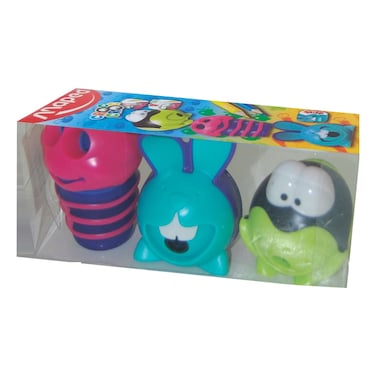 Maped Croc Croc Signal Pencil Sharpener Assorted 3 PCS