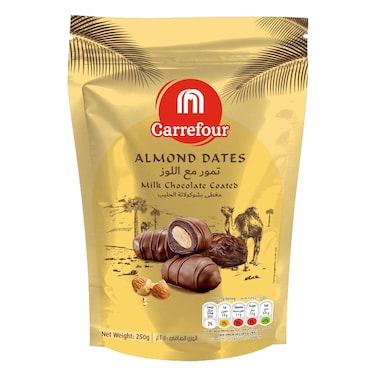 Carrefour Almond Milk Chocolate Dates, 250g