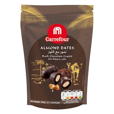 Carrefour Almond Dark Chocolate Dates, 250g
