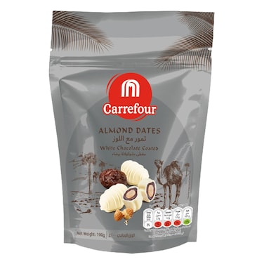 Carrefour Almond White Chocolate Dates, 100g