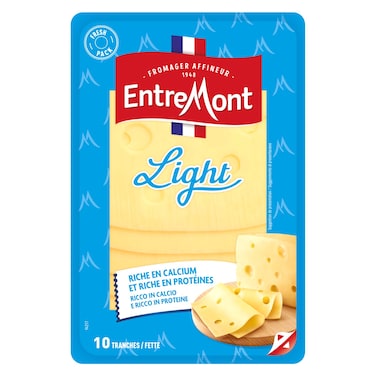 Entremont Light Cheese Slices, 150g