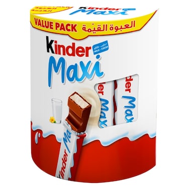 Kinder Maxi Chocolate Bar, Multi Pack, 11 Bars, 231g