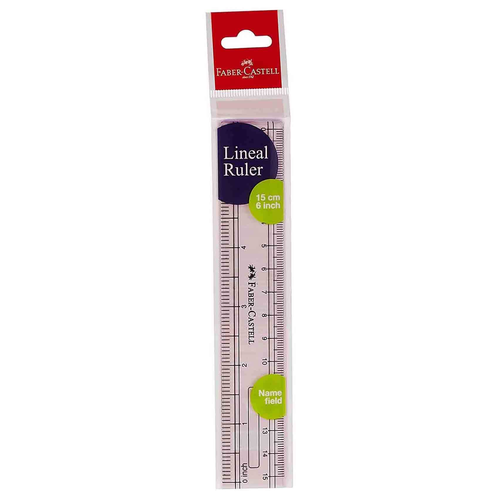 Faber Castle Ruler Buy Faber-Castell Clear Slim Plastic Ruler, 15cm Online | Carrefour UAE