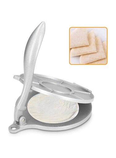 TERRIFI Hand Pressed Pie Press, Tortilla Press - 7.7 Inch, Rust Proof, Food Grade Safety Material, Use safely, Heavy Duty Quesadilla Maker for Flour Tortilla, Tawa Or Dosa