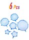 6-Piece Stretchable Tear Resistant Silicone Lids Blue 6-Piecegrams