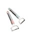 and Blue 2 PCS Multifunctional Kitchen Peeler Home Long Handle Skin Scraper Potato Fruit Vegetable Peeling Tool