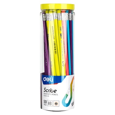 Deli Scribe HB Graphite Pencil 50 PCS