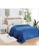 1 Piece Soft Carved Bed Blanket Single Flannel Blue 160x200cm