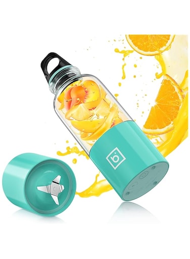 SYOSI Portable Blender With Handle, 17.6 Oz Rechargeable USB High Speed 4-Blades Fresh Fruit Mixer, Outdoor Mini Portable Juicer, for Fresh Fruit Shakes Ice Smoothies 2600mAh For Travel Sport outdoor