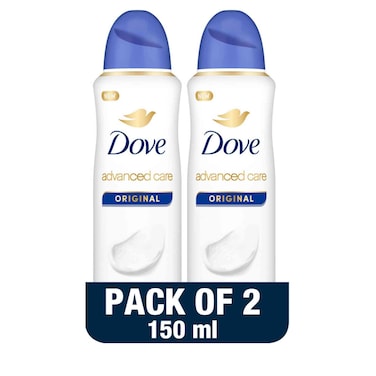 Dove Advanced CareAntiperspirant Deodorant SprayOriginal, 150ml Pack of 2