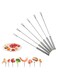 Steel Fondue Forks Set 6 Pack 9.5 Inch Color-Coded Forks With Heat-Resistant Handles For Cheese Chocolate And Fruit Fondue Perfect For Parties And Gatherings