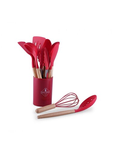Home Essentials 13-Piece Kitchen Utensils Set - Red