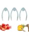 Multifunctional Pineapple Eye Remover, Stainless Steel Cutter, Pineapple Slicer and Corer Tool, Strawberry Huller Stem Remover Fruit Eye Remover for Potato, Tomato Corer, Kitchen Tools(Blue-3 Pcs)