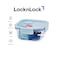 LocknLock Clear Glass Square 500ml Mint &ndash; Airtight, Heat-Resistant, BPA-Free Food Storage Container