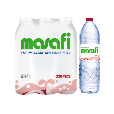 Masafi Zero % Sodium Free Water 1.5L Pack of 6