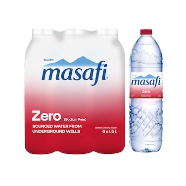 مسافي مياه خالية من الصوديوم ، 1.5 لتر، حزمة من 6