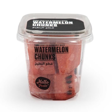 Hello Fruits Watermelon Chunks Big 400 gm