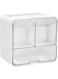 Wall Mounted Storage Box, Double Layer Plastic Drawer Organizer