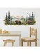 Bear Wall Decals, Mountain Wall Decal, Home Decor Art, Nursery Decor Forest Wallpaper, for Kids Baby Nursery Playroom Bedroom Classroom Kindergarten Wall Decor