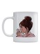 Ceramic Printed Mug White/Pink/Brown
