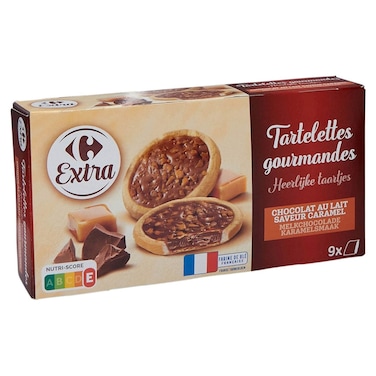 Carrefour Extra Chocolate Caramel Tartlets, 125g