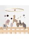 Baby Mobile Crib, Wooden Mobile Gender Neutral for Boys and Girls, Baby Mobile for Crib Nursery, Hand-Crocheted Mobile, Ceiling Mobile Presents for Newborns - Wild Animals Theme