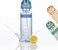 Quench Hydration Bottle (850ML, Blue) - Motivational Water Bottle with Sipper, One-Handed Operation, Hydration Tracker &amp; Flip Top Lid