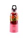 Mini Portable Blender for Shakes and Smoothies  500 ml Rechargeable 2600MAH with Stainless Steel 6 blades   use in the Office Travel Gym (Pink)