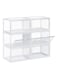 Large 6 Pack Shoe Storage Box, Clear Plastic Stackable Shoe Organizer for Closet, Space Saving Foldable Shoe Rack Sneaker Container Bin Holder