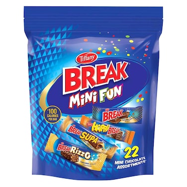 Tiffany Break, Mini Fun, Crunchy Wafer Fingers in Creamy Milk Chocolate Mix, 316g