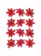 Algasan 12Pcs Double Layers Artificial Flowers Christmas Red Fake Flowers Xmas Tree Flower Decoration Xmas Wedding Party Wreath Garlands DIY