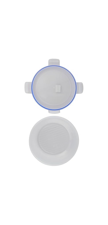 Delcasa DC2572 Cook and Lock Round Storage Container, 800 ml Capacity, Transparent