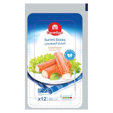 Carrefour Crab Flavour Surimi Sticks, 200g