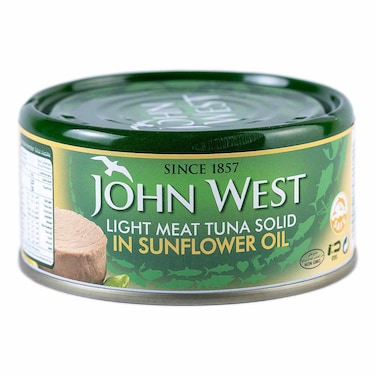 John West Light Meat Tuna Chunks in Sunflower Oil with Brine, 170g