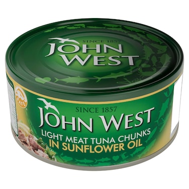 John West Light Meat Tuna Chunks in Sunflower Oil, 170g