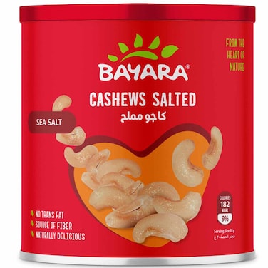 Bayara Cashews Salted Sea Salt Can, 225g
